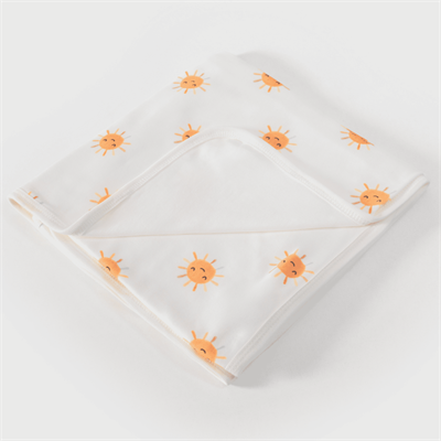 Unisex Yenidoğan Bebek %100 Organik Pamuk Güneş Temalı Battaniye