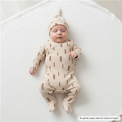 Unisex Bebek Şapkalı 3lü Takım