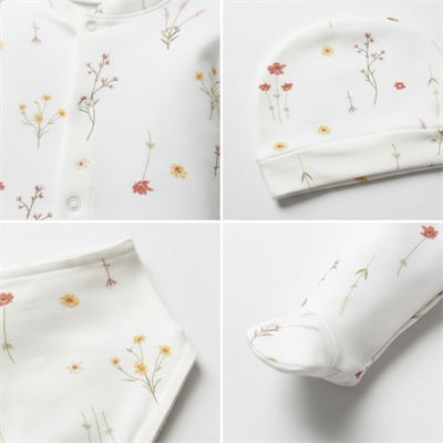 Yenidoğan 5li Set - Çiçekli