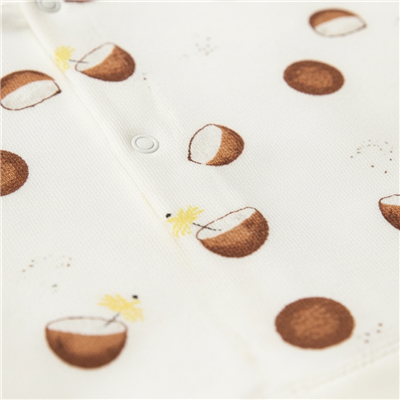 Unisex Yenidoğan Coconut Desenli 5li Hastane Çıkışı