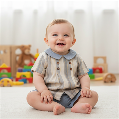 Erkek Bebek Çocuk Kısa Kollu Şortlu 2li Takım