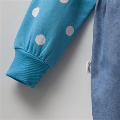 Kız Çocuk Puantiyeli Uzun Kollu Günlük Elbise