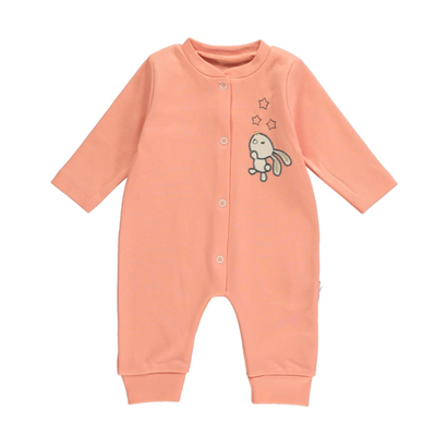 Unisex Bebek Pamuklu Uzun Kollu Çıtçıtlı Tulum 3-9 Ay
