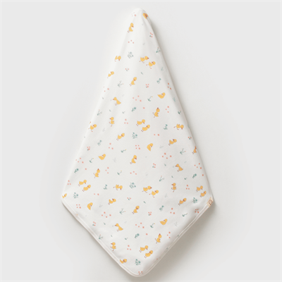 Unisex Yenidoğan Bebek %100 Organik Pamuk Ördek Temalı Battaniye