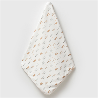 Unisex Yenidoğan Bebek %100 Organik Pamuk Tavşan Temalı Battaniye