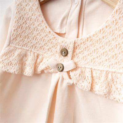 Kız Bebek Organik Pamuklu Uzun Kollu İşlemeli 5li Set