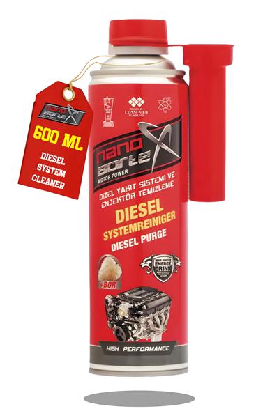 Nanobortex Dizel Sistem Temizleyici - Yakıt Tasarrufu Sağlayan Enjektör Temizleyici Bor Katkısı 600ml