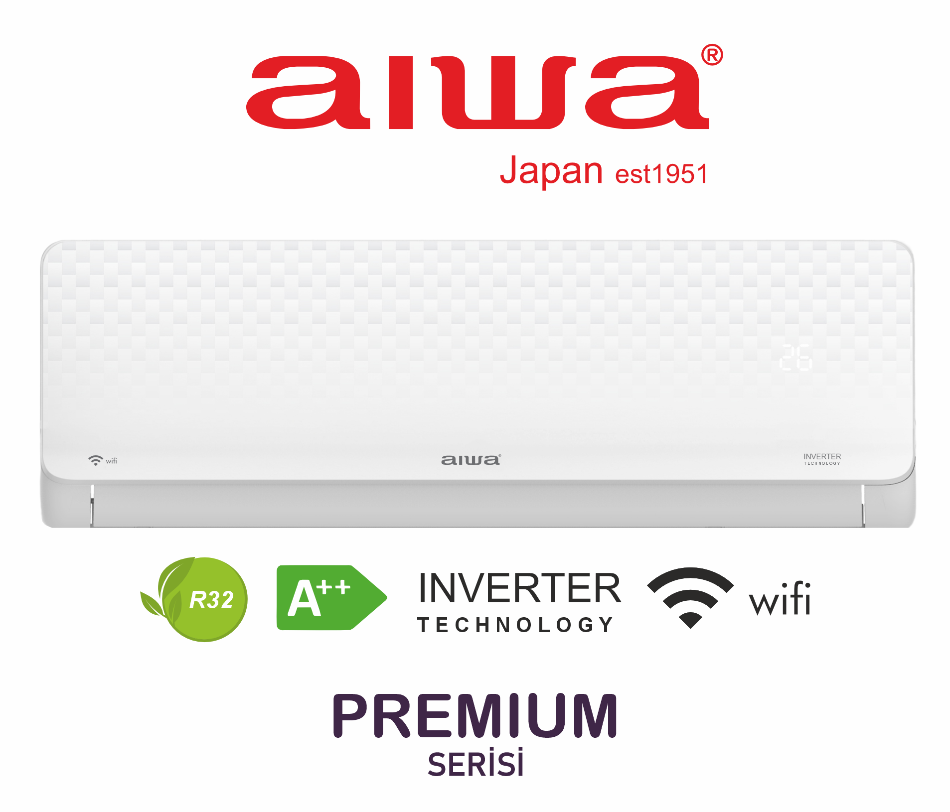 Aiwa Premium Serisi Duvar Tipi Split Klima 12000 BTU