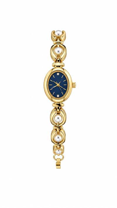 gold inci detaylı vintage saat