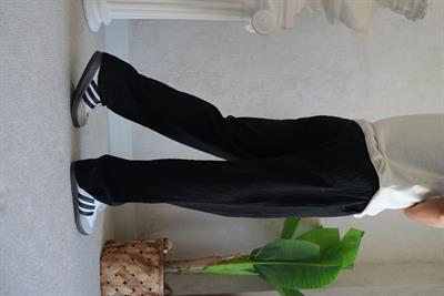  KETEN BAGGY BLACK PANTOLON 