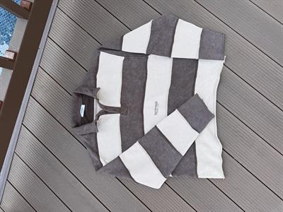 KAHVE KREM ÇİZGİLİ SWEATSHİRT