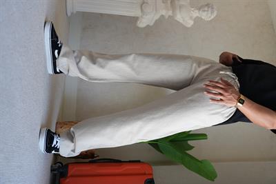 KETEN BAGGY AÇIK GRİ PANTOLON