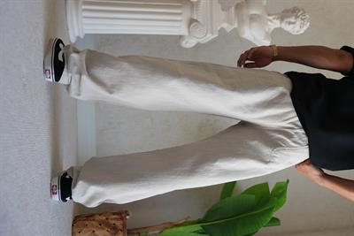 KETEN BAGGY AÇIK GRİ PANTOLON