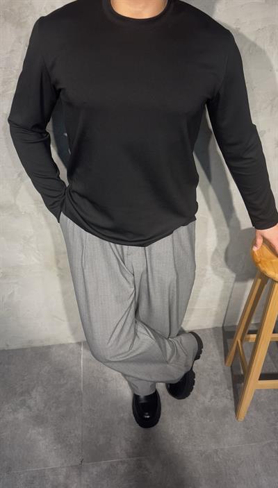MOCHA BASIC UZUN KOLLU TİŞÖRT ( BLACK ) SİYAH