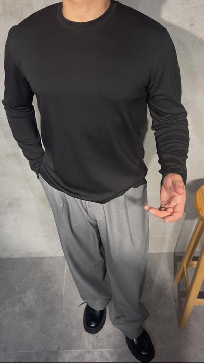 MOCHA BASIC UZUN KOLLU TİŞÖRT ( BLACK ) SİYAH