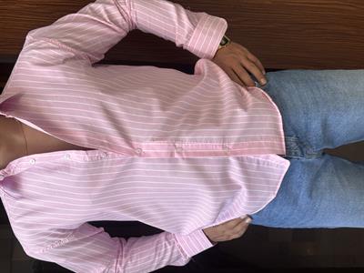 PEMBE ÇİZGİLİ GÖMLEK