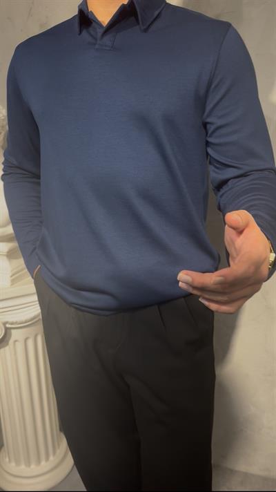 SMARTFİT POLO LONG SLEEVE ( MİDNİGHT NAVY ) GECE MAVİSİ