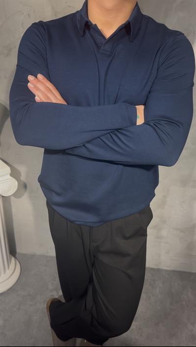 SMARTFİT POLO LONG SLEEVE ( MİDNİGHT NAVY ) GECE MAVİSİ
