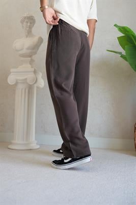 TENCEL FRESH KAHVERENGİ KUMAŞ PANTOLON