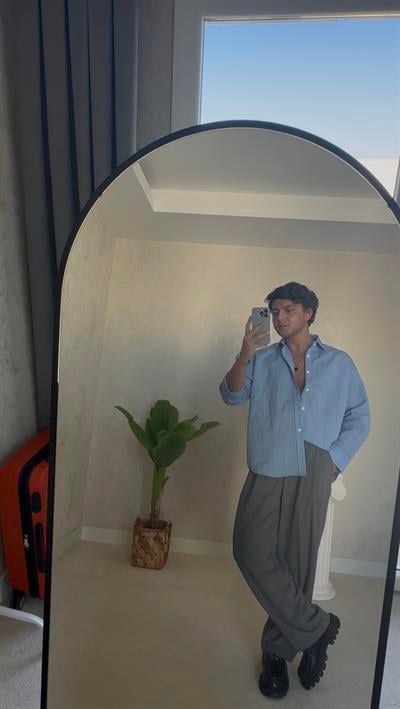 UZUNKOL CİZGİLİ OVERSIZE GÖMLEK