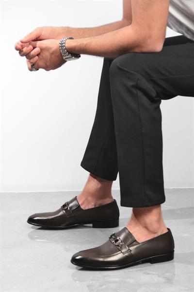 Hakiki Deri Tokalı Erkek Klasik Ayakkabı Signore