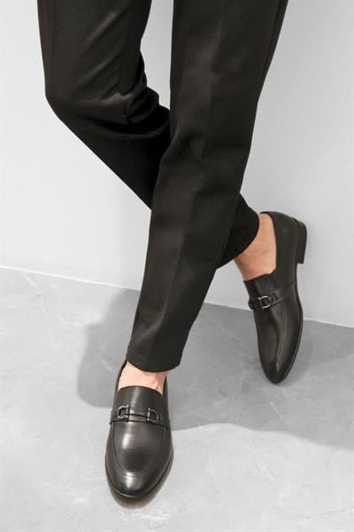 Hakiki Deri Tokalı Erkek Klasik Ayakkabı Signore