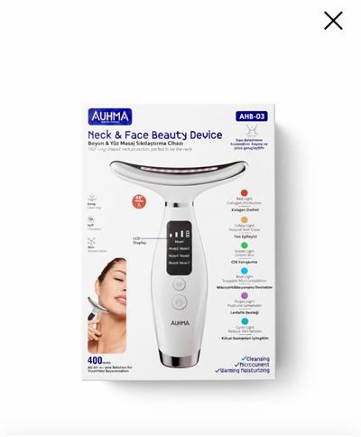 Auhma AHB-03 400mAh, 45 Derece Isıtmalı, LCD Göstergeli 7 Modlu, Boyun ve Yüz Sıkılaştırma Cihazı