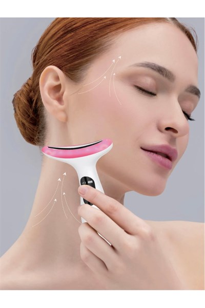 Auhma AHB-06 Yüz Boyun Germe Cihazı & 7 Fonsiyonlu Işık Terapisi & Yüksek EMS Teknolojili Cilt Gençleştirme Bakım Cihazı 