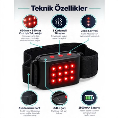 Auhma AMG45 Akıllı Kırmızı Işık Terapili Masaj Cihazı