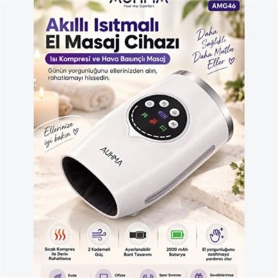 Auhma AMG46 Kablosuz 2000MAH  Akıllı Isıtmalı El Masaj Cihazı  