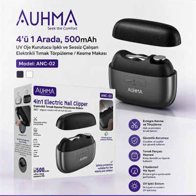 AUHMA ANC-02 4in1 Elektrikli Tırnak Törpüleme Ve Kesme Makası Otomatik Tırnak Makinesi