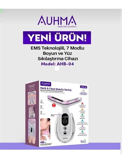 Auhma -Auhma AHB-04 Boyun & Yüz Masaj Cihazı | Cilt Yenileyici, LED Işıklı, Mikro Akım Teknolojili