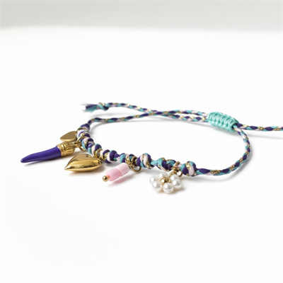 Çelik Summer Charms Mor Bileklik Altın Renk