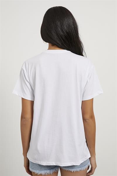 Kadın Sportsman Baskılı T-Shirt Beyaz