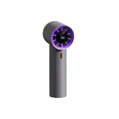 Mini  Taşınabilir Turbo El Fanı – Yüksek Hızlı, Akıllı Dijital Ekran, Usb-C Şarj Edilebilir, Kompakt, Modern Mor