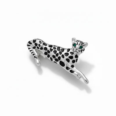 Panter Broş (6 cm) Gümüş Renk