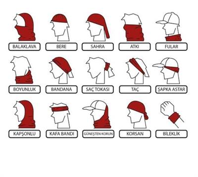 Suluboya Çiçek Desenli Boyunluk Buff