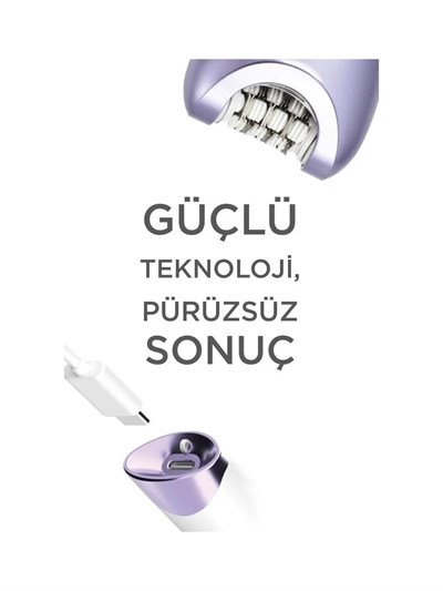 Torima TEP-02 Beyaz 6 Başlıklı Yüz+Koltuk Altı+Bikini Bölgesi+Bacak Islak Ve Kuru Kablosuz Epilatör
