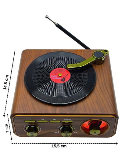 Vintage Nostaljik Pikap Tasarımlı Bluetooth Radyo & Hoparlör md-1317