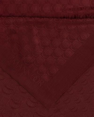 Dama Logo Bordo Shiny Jakar Şal 70x190