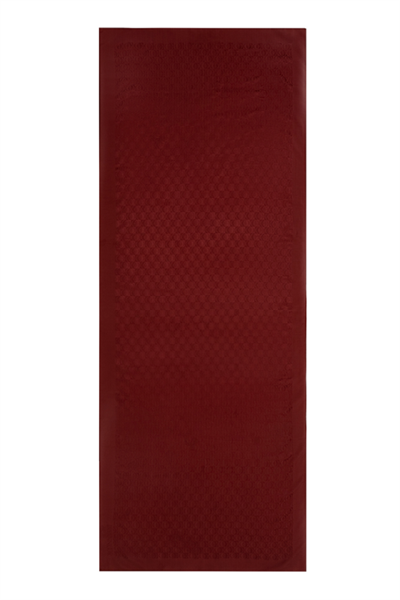 Dama Logo Bordo Shiny Jakar Şal 70x190
