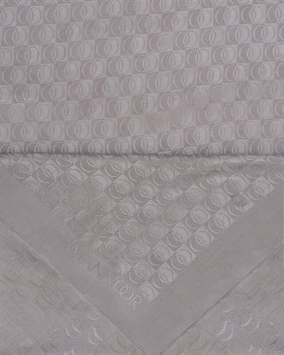 Dama Logo Gri Shiny Jakar Şal 70x190
