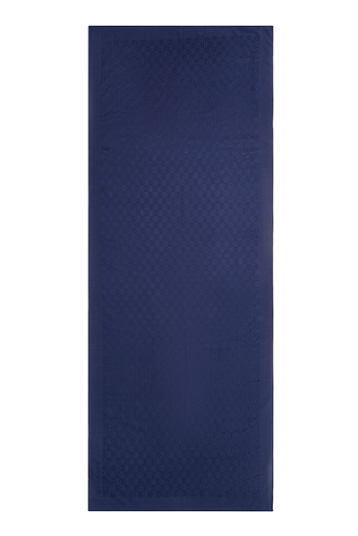 Dama Logo Lacivert Shiny Jakar Şal 70x190