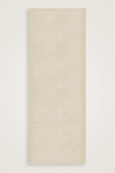 Monogram İmza Bal Beji Shiny Jakar Şal 70x200