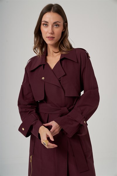 Nuss 6045 Kemerli Trenç Kap – Mürdüm