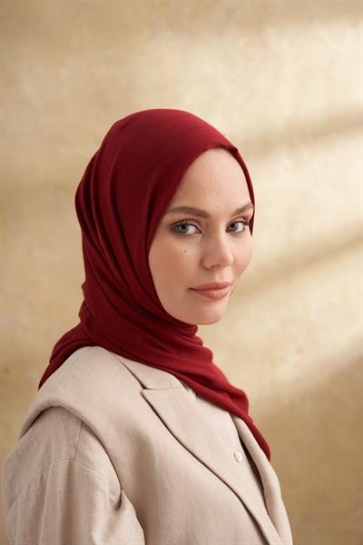 Pamuk Modal Aden Desen Şal - Bordo
