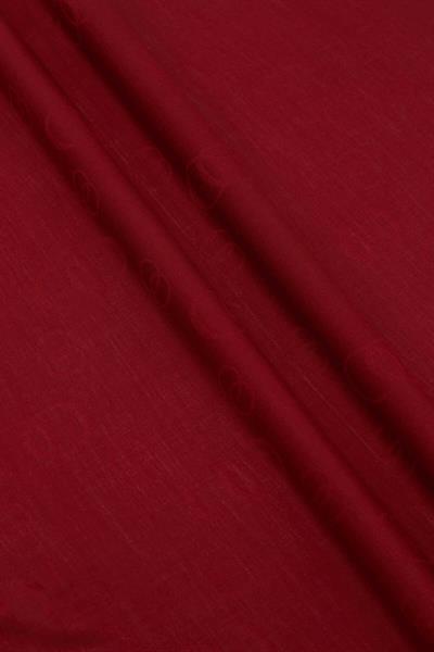 Zincir Kare Bordo Pamuk İpek Şal 70x210