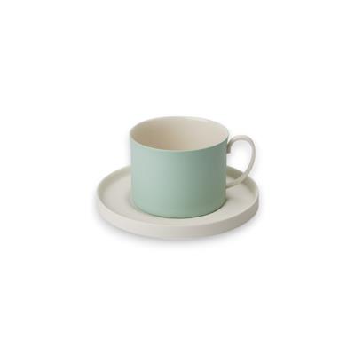 Nua Çay Fincanı Yuvarlak Tabaklı Mint & Bej