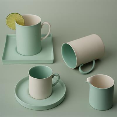 Nua Kupa Yuvarlak Tabaklı Bej & Mint