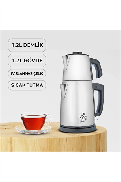 KİNG TEALUXE KCM334 ÇELİK ÇAY MAKİNESİ